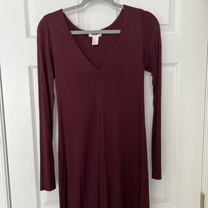 H&M Basic Jersey Dress - Burgundy